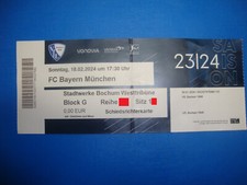 23/24 Ticket VFL Bochum FC Bayern München Eintrittskarte Bundesliga Sammler 