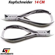 2X Kopfschneider Kopfzange Nagelzange  Fußpflege Nagelschere Fußnagel Diabetike