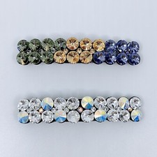 Snap Clip mit Swarovski® Kristall Haarklammer Schnappen Barrette für Haare Neu