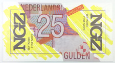 Testbanknote NGZ, "25 Gulden Niederlande", UNC.