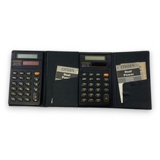 Citizen SLD-705 Taschenrechner, Dual Power, mit Etui & Anleitung – Vintage 80