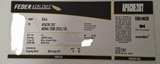 Apache 207 Konzertticket /