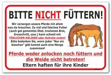 Schild Pferde nicht füttern