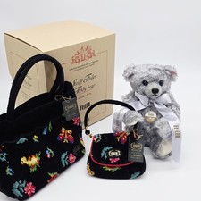 Steiff 675959 Feiler Teddybär mit Handtasche 30 cm Jahr 2003 exklusiv  für Japan