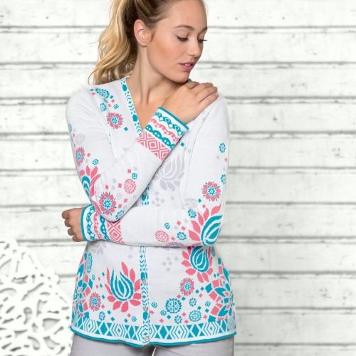 Strickjacke jacquard - strickjacke,