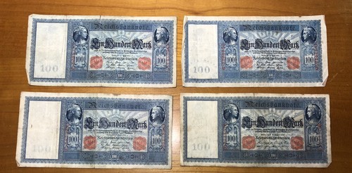 Reichsbanknote 100 mark - 4x,