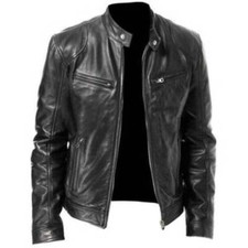 Herren Lederjacke Motorrad
