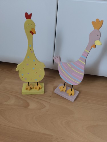 Deko hühner pastellfarben - deko,