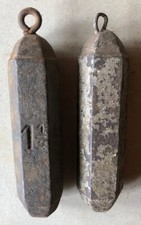 2 alte Uhrengewichte für Schwarzwalduhr - Schotten- Wand- Schilderuhr K4/VII