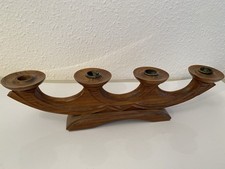 Vintage Holzleuchter 4 Kerzen
