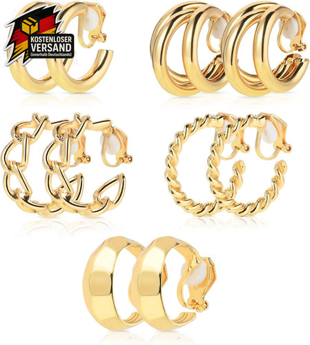 Paar gold ohrclips für - ohrclips,