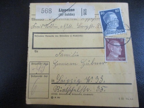 251 paketkarte aus lippehne - aus,