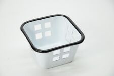 Schale eckig weiß Emaille