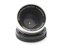Braun Reflex Quinon 50mm 1,9 f1.9 Objektiv Steinheil München Lens Paxette