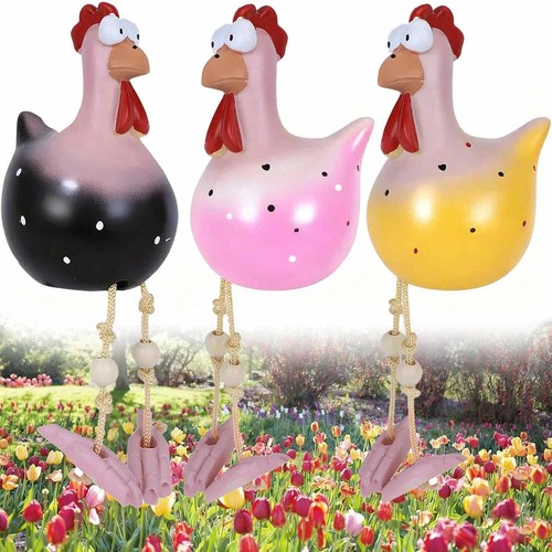 3er keramik huhn gartendeko - 3er,