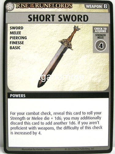 Pathfinder adventure card game - card,
