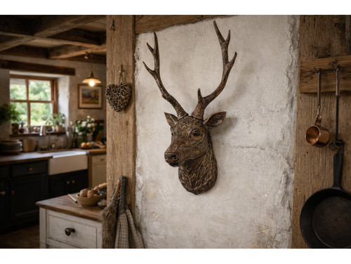 Hirsch wandkopf plakette - hirsch,