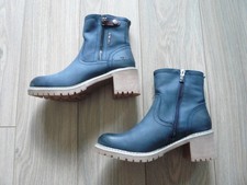 TOM TAILOR Damen Stiefelette Gr.38 blau gefüttert warm Schuhe Boots Stiefel NEU