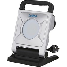 LEDINO LED-Strahler mit 2 Steckdosen 24W 6500K silber/schwarz 2100lm