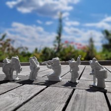 Frosch Kapelle Frosch Orchester Thüringer Porzellan weiß fein gearbeitet RAR