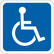 Rollstuhl Rollstuhlfahrer 5-20 cm, Behinderten Aufkleber 5080
