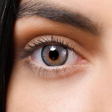 Kontaktlinsen farbig grau ohne