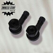 1 Paar Motorrad Alu Winkelventil 11,3mm Ventile Eckventil Roller Reifen SCHWARZ