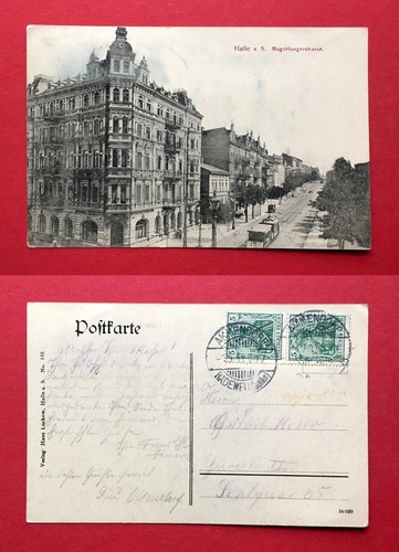 Halle saale 1911 blick in - saale,