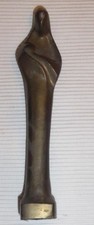 Heilige Madonna Bronzefigur schlicht ca. 20 cm x 4,5 cm