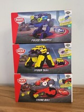 Roboter Transformer Spielzeugauto Dickie Polizei Motorrad Bike Panzer Tank NEU