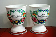 Kurt Hammer Porzellan 2 Tassen "Für Dich" und "Zur Erinnerung" 