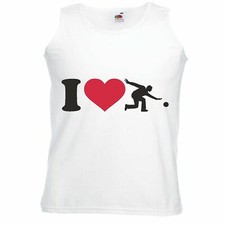 Tank Top I LOVE BOWLING -