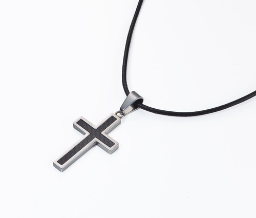 Anhänger kreuz mit - anhänger, carbon"