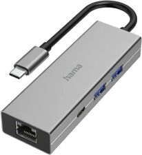 Hama 00200108 USB-C 3.2 Hub Multiport 4 Ports 2x USB-A USB-C LAN/Ethernet PD NEU