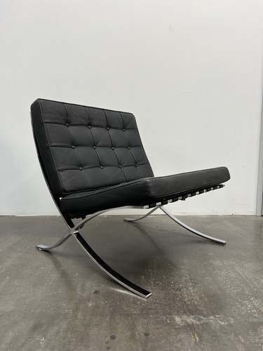 Barcelona chair leder schwarz - chair,