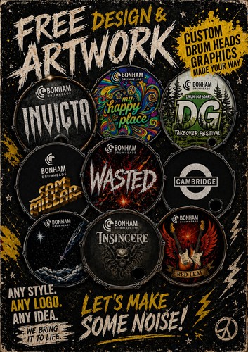 Custom bass drum head grafik - head,