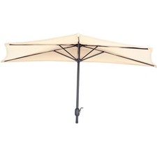 Wandschirm Sonnenschirn mit Handkurbel und Luftauslass  270 x 135 cm creme