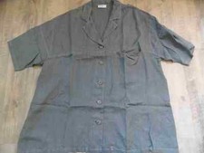 NOOK weite Leinen Blusenjacke m. kurzem Arm grau Gr. 2 NEUw.   FK1116