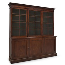 ANTIK! XL Bücherschrank restauriert Mahagoni England Vitrinenschrank groß