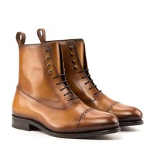Victoria Balmoral Boots Cognac