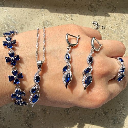 Schmuckset silberfarben mit