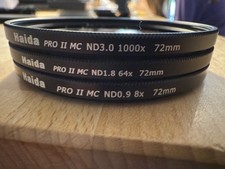 HAIDA PRO II MC Digital ND Graufilterset ND8 ND64 ND1000 Größe  72mm