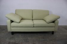 COR Conseta Couch Zweisitzer Hochwertiger UNI Stoff Gelb Designer Sofa Neubezug