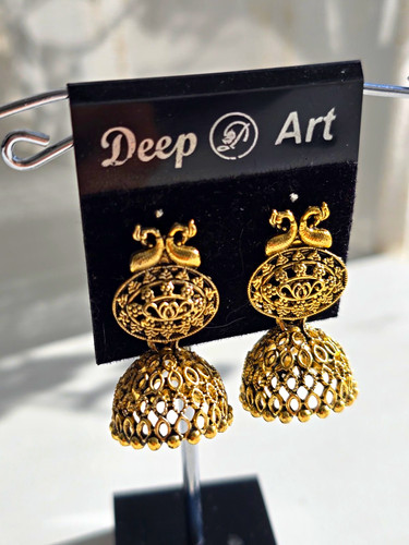 Indische jhumka ohrringe gold - indische,