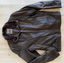 Herren Jacke, Lederjacke Imitat, Biker Stil, REVARDS  Gr.50/52  braun neu