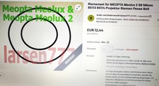 Riemenset für MEOPTA Meolux 2
