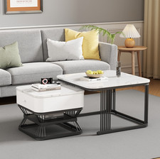 2er Couchtisch-Set Hochglanz