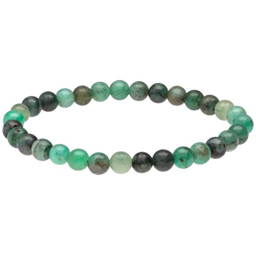 Smaragd kugelarmband 6 mm - 6,