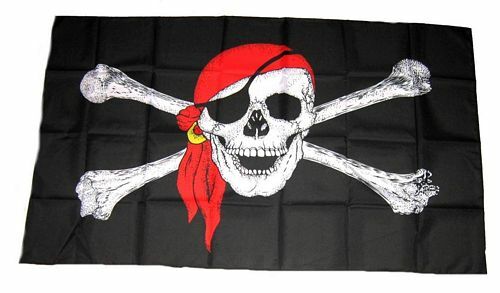 Fahne flagge pirat rotes - /,