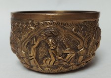 Vintage Klangschale Messing Bali Nepal Indien Asien Ø 10 cm voller heller Klang